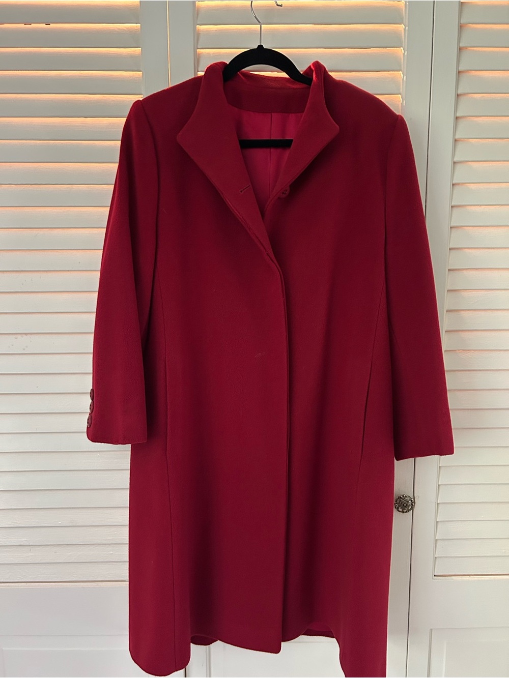 Fleurette Women's Red Cashmere Wool Coat